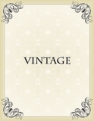 Image showing Illustration vintage background card for design