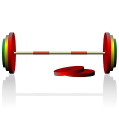 Image showing Realistick vector illustration dumbbell