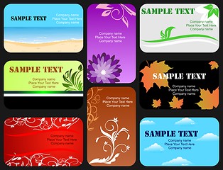 Image showing Set of 8 template for business card