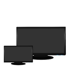 Image showing Realistic illustration of plasma LCD TV