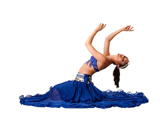 Image showing Belly dancer sitting on floor