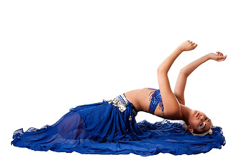 Image showing Belly dancer laying backwards