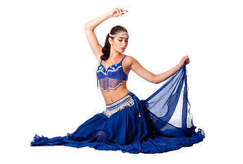 Image showing Belly dancer sitting