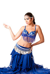 Image showing Fashion Belly dancer sitting on knees