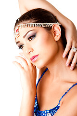 Image showing Middle Eastern Makeup Beauty Face with hands