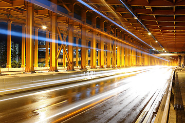 Image showing traffic at night