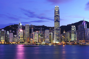 Image showing Hong Kong skyline at night