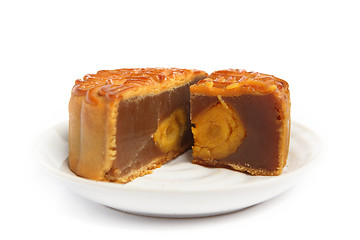 Image showing moon cake for chinese mid autumn festival