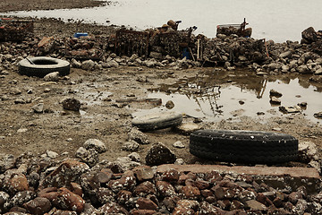 Image showing garbage on coast