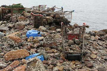 Image showing garbage on coast