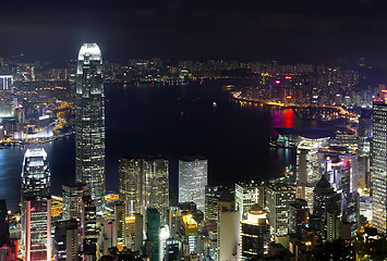 Image showing Hong Kong city at night