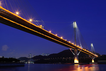 Image showing Ting Kau Bridge in Hong Kong