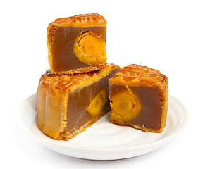 Image showing moon cake for chinese mid autumn  festival