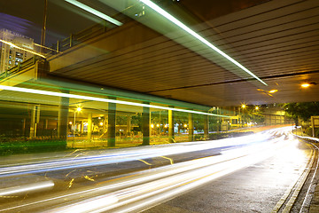 Image showing highway light trails