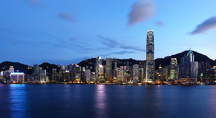 Image showing Hong Kong skyline at night