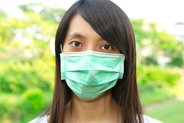 Image showing woman wear facemask