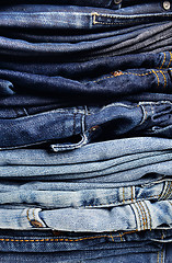 Image showing Old Blue Jeans