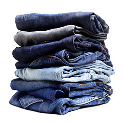 Image showing Old Blue Jeans