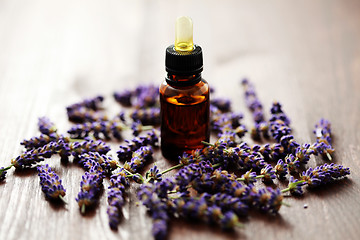 Image showing lavender massage oil