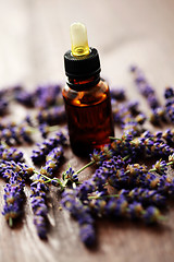 Image showing lavender massage oil