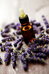 Image showing lavender massage oil