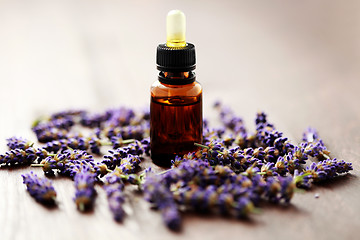 Image showing lavender massage oil