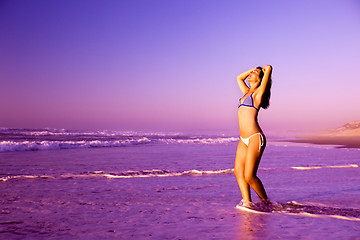 Image showing woman on the beach