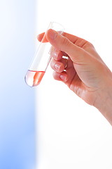 Image showing Red liquid in test-tube