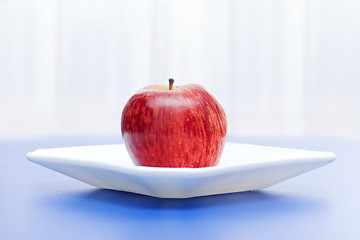 Image showing Apple in white plate