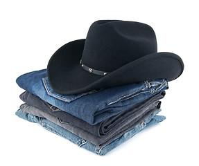 Image showing Cowboy hat and jeans for a man