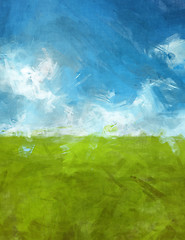 Image showing blue green abtsract landscape