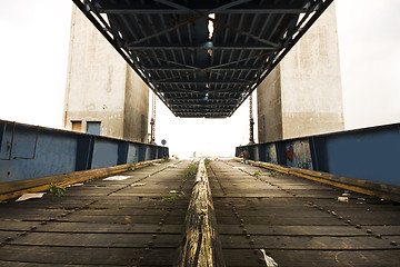 Image showing old desert car ferry dock