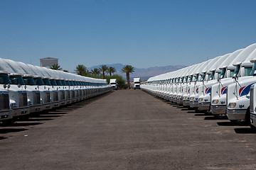 Image showing Semi Truck Fleet