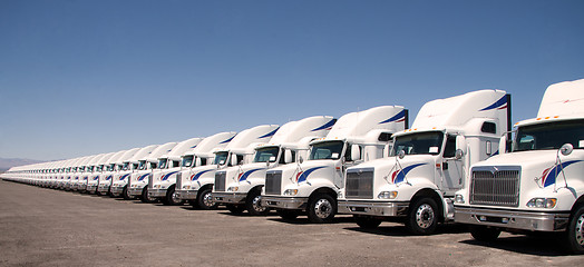 Image showing Semi Truck Fleet