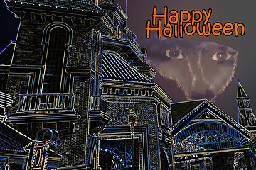 Image showing scary halloween castle