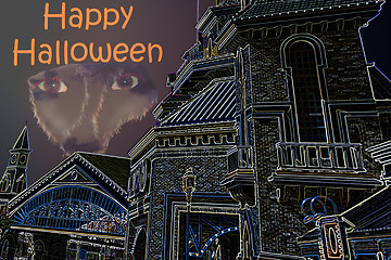 Image showing scary halloween castle