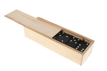 Image showing Domino in wooden box 