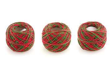 Image showing Three cotton spools