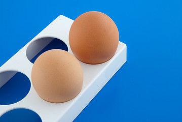Image showing Two chicken eggs 