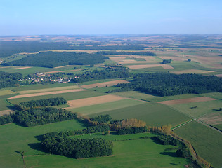 Image showing Aerial view of countryside  north Yonne