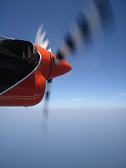 Image showing rotating airplane propeller