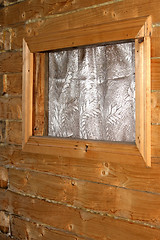 Image showing Wooden door with window