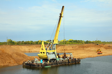 Image showing development sandpit with dredge