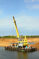 Image showing development sandpit with dredge