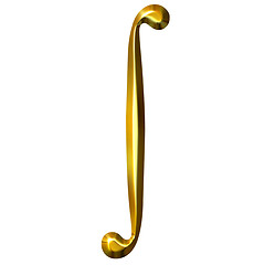 Image showing 3D Golden Integral Symbol