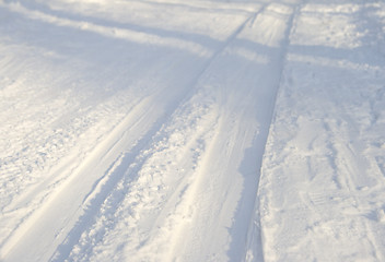 Image showing Ski track