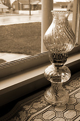 Image showing Antique Lamp by the Window