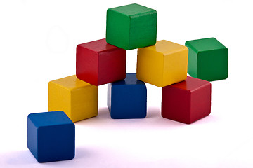 Image showing Wooden Toy Blocks