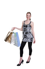 Image showing young woman with shopping