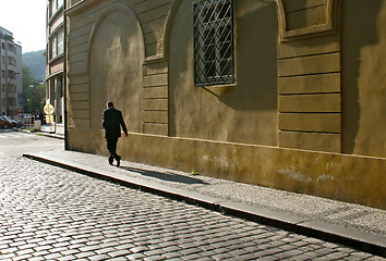 Image showing Businessman walking